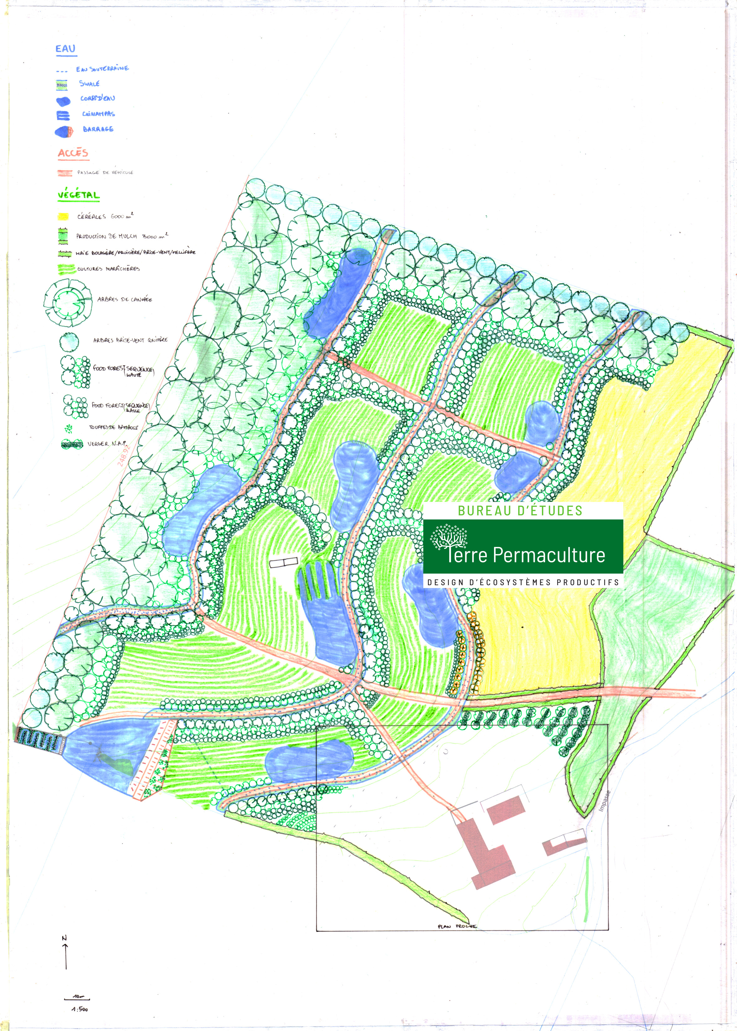 Grand plan général ferme en permaculture louis-romain plumerault designer